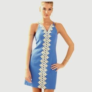 Lilly Pulitzer Pearl Shift Dress Blue Size 10